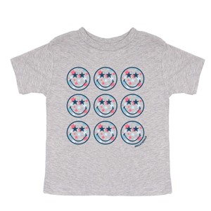 The Juniper Shop SmileyWorld Patriotic Stars Stacked Toddler Short Sleeve Tee - 1 of 4