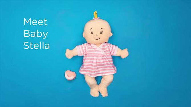Manhattan Toy Baby Stella Peach Soft First Baby Doll for Ages 1 Year and Up, 15", 2 of 9, play video