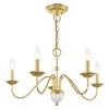 Livex Lighting Windsor 5 - Light Chandelier in  Polished Brass - 3 of 4
