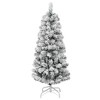vidaXL Artificial Hinged Christmas Tree with Flocked Snow 47.2" - 2 of 4