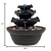 Nature Spring Indoor Fountain with LED Lights – Cascading 3-Tier Lighted Tabletop Water Feature with Soothing Sound – Zen Décor for Home or Office - 4 of 4