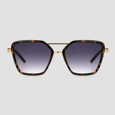 Women's Square Aviator Sunglasses - Universal Thread™ Vibrant Gold