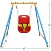VisioGear Baby Toddler Indoor or Outdoor Swing Set with Safety Belt for Backyard, Multicolor, 48.03"*39.76"*44.09" - 3 of 4