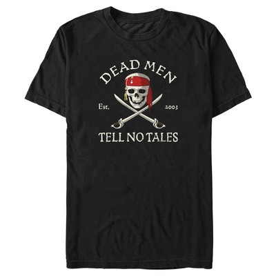Men's Pirates of the Caribbean: Curse of the Black Pearl Dead Men Tell No  Tales T-Shirt - Black - 2X Large