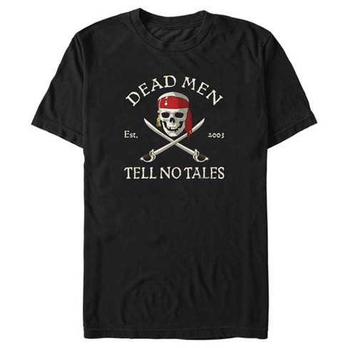 Men's Pirates Of The Caribbean: Curse Of The Black Pearl Dead Men Tell No  Tales T-shirt : Target