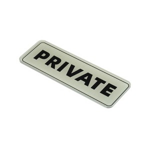 Unique Bargains Acrylic Self-Adhesive Wall Mounting Decor Home Door Private Sign - 1 of 4