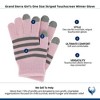 Grand Sierra Girl's One Size Striped Touchscreen Winter Glove - 3 of 4