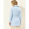 INSPIRE CHIC Women's Casual Shawl Collar Single Breasted Belted Overcoat - 4 of 4