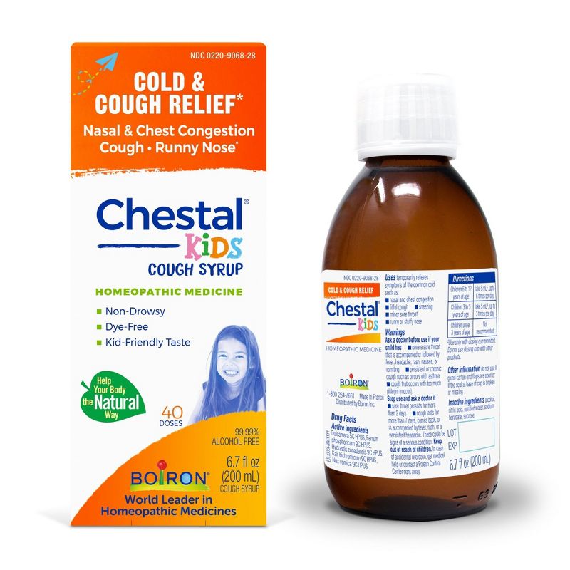 Boiron Chestal Kids Cold & Cough Homeopathic Medicine For Cold & Cough  -  6.7 fl oz Liquid, 1 of 5