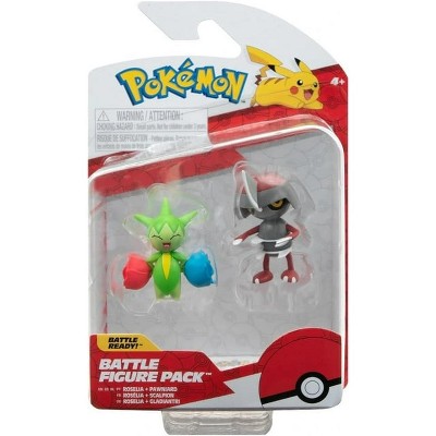 Pokemon Battle Pack Figures 2-3" 2 Pack - Roselia And Pawniard