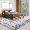 Non-Slip Washable Vintage Area Rug, Low-Pile Distressed Print Carpet for Living Room, Bedroom & Entryway – Stain-Resistant, Pet-Friendly - 3 of 4