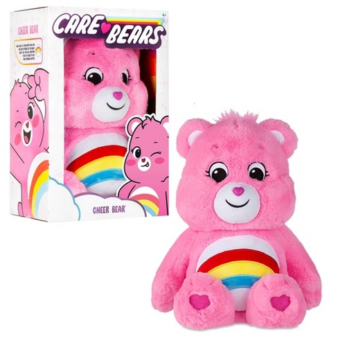 Care Bears Cheer Bear Pink Rainbow Plush Stuffed Toy Doll Gift 