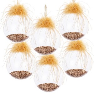 Dexmalle Set of 6 Sand Ball Glass Decorative Hanging Ball Christmas Tree Ornaments - 1 of 4