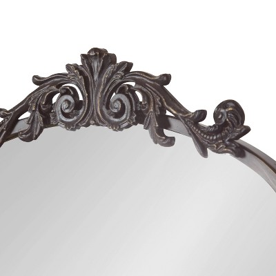 Arendahl Vintage Bronze Arched Wall Mirror with Garland Crown