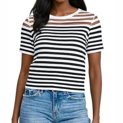 Women's Loving My Stripes Tee - milk & honey