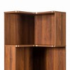 69" Bookshelf with LED Lights, Tall Corner Shelf with 5 Tier Shelves, L Shaped Bookshelf for Living Room - 3 of 4