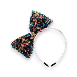 Summer Crystal - Large Sequin Bow Headband - 1 Pack - 1 of 4
