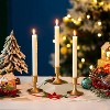 Attop Candlestick Holders Taper Candle Holders Gold Candle Stick Candle Holder for Table Centerpiece Festive Mantel Decoration Set of 12 - 3 of 4