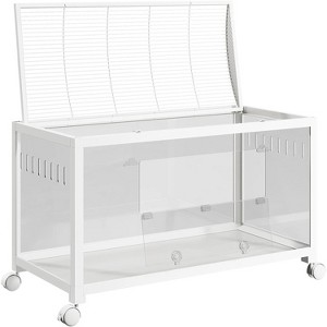 Hamster Cage with Wheels - Metal & Plastic Small Animal Habitat for Dwarf Syrian Hamsters, Mice, Gerbils & Guinea Pigs - 1 of 4