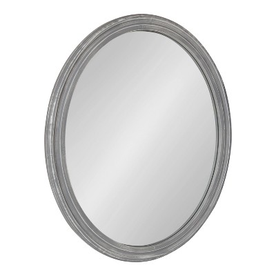 24" x 36" Mansell Oval Wall Mirror Gray - Kate & Laurel All Things Decor