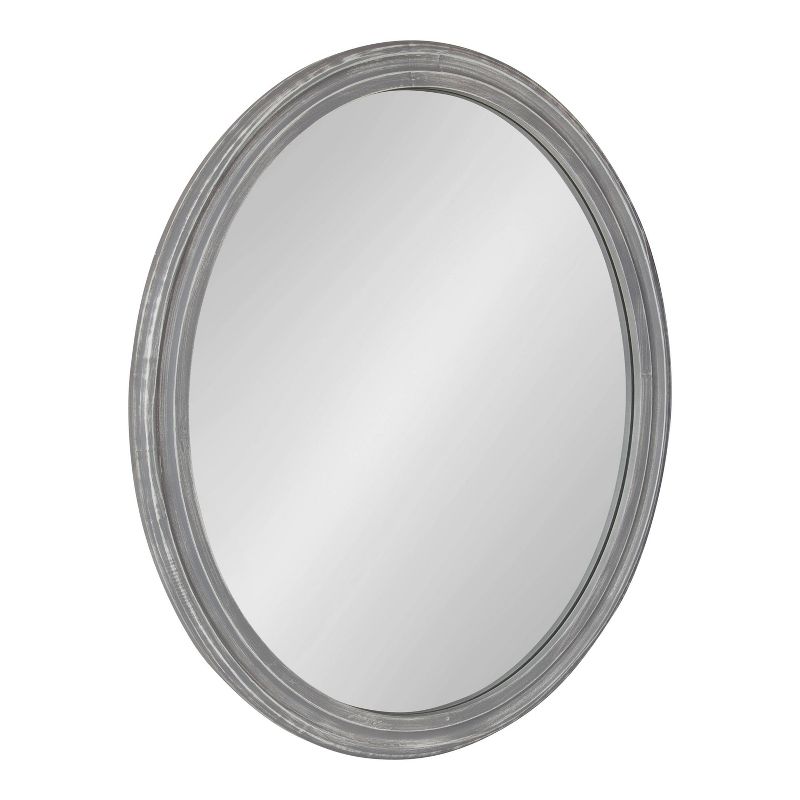 24&#34; x 36&#34; Mansell Oval Wall Mirror Gray - Kate &#38; Laurel All Things Decor, 1 of 8