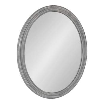 24" x 36" Mansell Oval Wall Mirror Gray - Kate & Laurel All Things Decor
