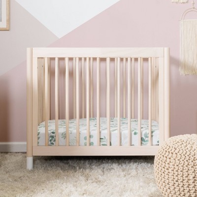 Washed Natural Pine 4-in-1 Convertible Mini Crib