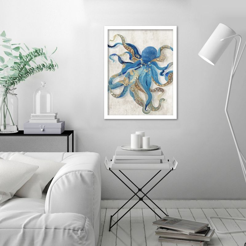 Americanflat Coastal Wall Art Room Decor - Blue Octopus by PI Creative Art, 2 of 7