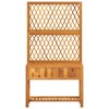 vidaXL Planter with Trellis and Shelf Outdoor Flower Box Solid Wood Acacia - 39.4" x 12.6" x 72.8" - 4 of 4