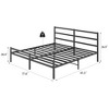 KTMBDW Metal Bed Frame with Headboard and Under Bed Storage Space, Heavy Duty Sturdy Mattress Foundation, No Box Spring Needed, Black - 3 of 4