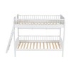 Luxystar Twin Size Wooden Bunk Bed with 3 Storage Shelves and Guardrails, Ladder can be Changed Left or Right - 3 of 4