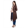 Maternity Extra Long Open Front Cardigan - 24seven Comfort Apparel™ - 2 of 3
