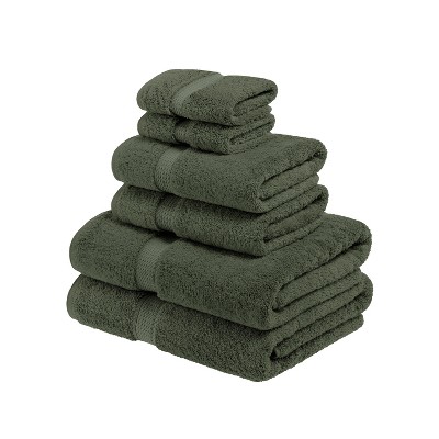 Linen Bubbel Towel & Dishcloth Set - Moss Green