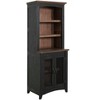 HomeRoots 72" Brown and Black Distressed Wood Dining Hutch With Two Doors - 4 of 4