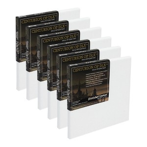 Centurion Deluxe Professional Oil Primed Linen Stretched Canvas, 11oz Linen, 10x10" - Box of 6, 0.67"Deep Canvases, Kiln-Dried Stretchers, Back - 1 of 4
