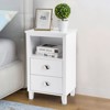 Karl Home 2-Drawer White MDF 15.75in. W Nightstands - 2 of 4