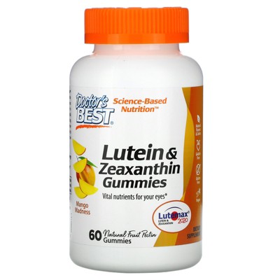 Doctor's Best Lutein & Zeaxanthin Gummies, Mango Madness, 60 Gummies, Dietary Supplements