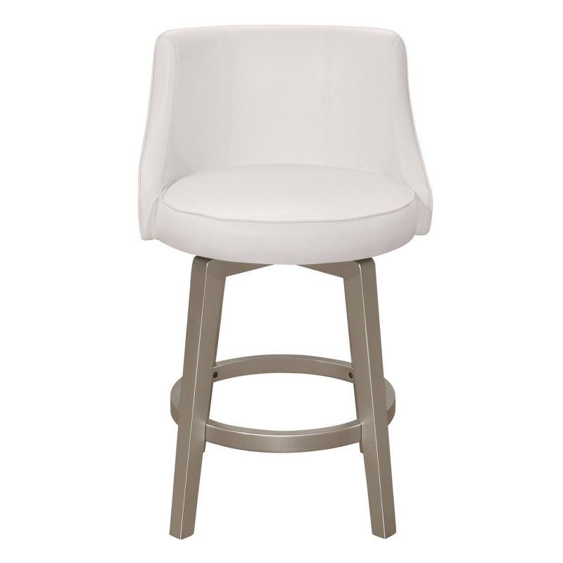 Stonebrooke Wood and Upholstered Swivel Counter Height Barstool Champagne - Hillsdale Furniture, 4 of 15