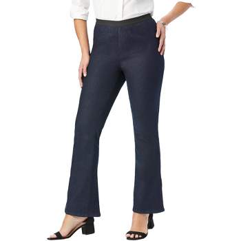 Jessica London Women's Plus Size Bootcut Stretch Jeans Elastic Waist