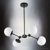 Urban Ambiance Luxury Minimalist Indoor Chandelier,  12''H x 16-1/2"W x 26-1/4''D,  Matte Black Finish, UHP4622 - 3 of 4