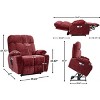 GDFStudio Pearli Velvet Dual OKIN Motor Power Lift Recliner Chair with Heat Massage - 3 of 4
