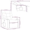 vidaXL Dark Green Fabric Massage Recliner Chair - Manual Reclining Armchair with 6-Point Vibration - 3 of 4