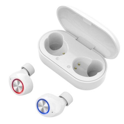 Insten True Wireless Earbuds with Bluetooth 5.0, Touch Control & Microphone - Earphones, Headphones Compatible with iPhone, Samsung Phones, White