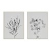 Kate and Laurel Sylvie Neutral Botanical 1 and 2 Soft White Framed Canvas by The Creative Bunch Studio, 2 Piece 18x24, White - 2 of 4