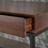 Ebany Industrial Acacia Wood Storage Desk Dark Oak - Christopher Knight Home: Home Office, Metal Frame - 4 of 4