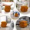COWLOWN S-Shape Teddy Fabric Ottoman Makeup Stool Footstool, 250LBS Capacity, No-Assembly, Anti-Slip for Living Room/Bedroom/Sofa Side - 4 of 4