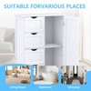SUGIFT 4 Drawers Bathroom Storage Cabinet, White - 4 of 4