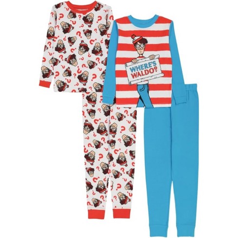 Where s Waldo Little big Boys 4pc Cotton Pajama Sets Target