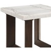 NicBex Dining Table Modern Minimalist Square Dining Table White Natural Marble Top for Dining Room - 2 of 4