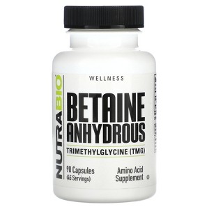 NutraBio Betaine Anhydrous, 90 Capsules (500 mg per Capsule) - 1 of 4